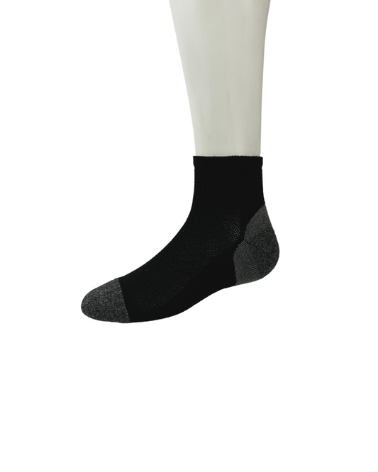 Men's ANKLE SOCKS, Pack of 4, Antimicrobial Antibacterial Athletic Sports Walking Hiking Socks